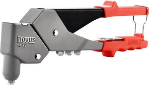 Szczypce do nitów zrywalnych Novus N 25 vario aluminiowe nity zrywalne A2,4, A3, A4, A5, stalowe nity zrywalne S3, S4, miedziane nity zrywalne C4 Nitownica do nitów ślepych Novus 110070283  1 szt.