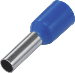 Końcówka rurkowa TRU COMPONENTS E25-08BL 1091271, Izolowane częściowo, 2.50 mm² x 8 mm, 100 szt.