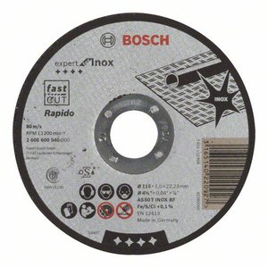 Tarcza tnąca prosta Bosch Accessories AS 60 T Inox BF 2608600545 115 mm 1 szt.