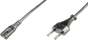 Kabel Digitus AK-440114-012-S [1x złącze męskie europejskie - 1x złącze żeńskie IEC C7] 1.20 m