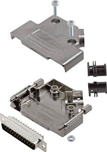 Zestaw listew męskich D-Sub encitech D45PK-M-25-DBP-K 6355-0009-03, rzędy: 2, styki: 25, 45 °, 1 zest.