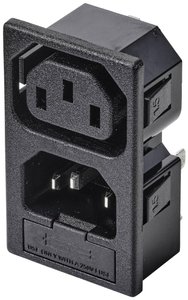 Złącze męskie IEC TRU COMPONENTS TC-10088388, styki: 3, 250 V, 10 A, 1 szt.