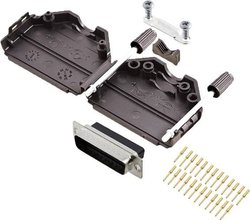 Zestaw listew męskich D-Sub encitech DPPK25-BK-DBCP-K 6355-0078-03, rzędy: 2, styki: 25, 180 °, 1 szt.