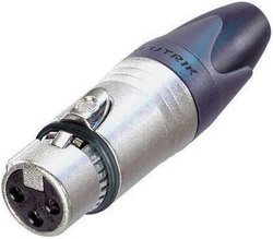 Złącze męskie XLR NC3FXX-EMC Neutrik NC3FXX-EMC złącze żeńskie proste Ilość styków: 3 srebrny 1 szt.
