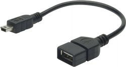 Przejściówka, adapter USB Digitus AK-300310-002-S AK-300310-002-S, [1x złącze męskie Mini-B USB 2.0 - 1x złącze żeńskie USB-A 2.0]