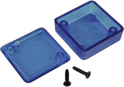 Obudowa uniwersalna Hammond Electronics, ABS, niebieski (przezroczysty), (D x S x W) 35 x 35 x 20 mm, 1 szt.