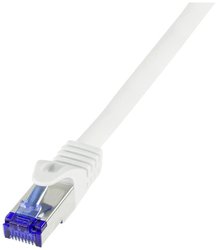 Kabel LAN LogiLink C6A021S, 1 szt., RJ45, CAT 6a, S/FTP, 0.50 m, biały