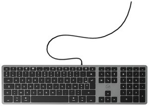 Klawiatura Mobility Lab do systemu macOS z układem francuskim AZERTY USB szara Klawiatura Mobility LAB ML311487 AZERTY