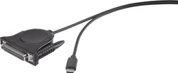 Przejściówka, adapter USB Renkforce RF-3385682, [1x złącze męskie USB-C - 1x złącze żeńskie D-SUB 25-pin]