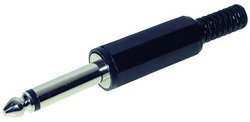 Złącze męskie jack 6,35 mm TRU COMPONENTS 1559773, CuZn, niklowany, złącze męskie proste, 1 szt.