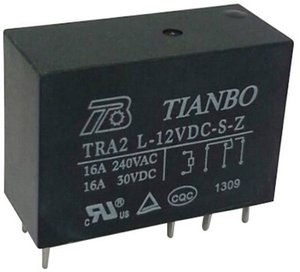 Przekaźnik drukowany Tianbo Electronics TRA2 L-12VDC-S-Z 1366500, monostabilny, 1 cewka, 30 V/DC, 250 V/AC, 20 A, 1 szt.