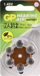 Ogniwo guzikowe GP Batteries GPZA312F169C6 cynkowo-powietrzne 170 mAh 1.4 V 6 szt.