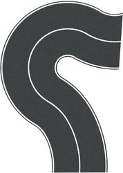 Zakręt uniwersalny asfaltowy, NOCH 34201, skala N