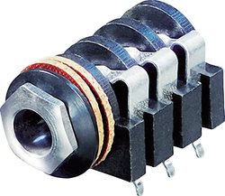 Złącze męskie jack 6,35 mm Rean AV NYS215 NYS215, ocynowany, złącze żeńskie do wbudowania poziomego, 1 szt.