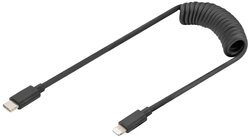 Kabel USB Digitus AK-600434-006-S, USB 2.0, Złącze męskie Lightning, Złącze męskie USB-C®, 1.00 m