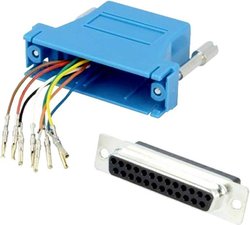 Adapter D-SUB encitech 2112-0141-03 złącze żeńskie D-SUB 25-pin - złącze żeńskie RJ45 8p8c