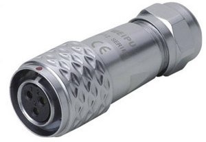 Złącze okrągłe żeńskie push-pull Weipu SF1210/S9 II, 9 pin, 125 V/AC, IP67, do lutowania