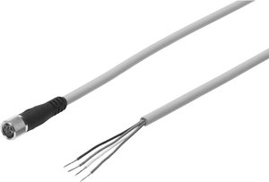 Kabel połączeniowy czujnika/aktuatora FESTO SIM-M8-4GD-2,5-PU 158960, piny: 4, 2.50 m, 1 szt.