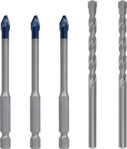Zestaw mieszanych wierteł EXPERT HEX-9 HardCeramic, 6 mm, 5 szt. Komplet wierteł do ceramiki Bosch Accessories 2608900596 5 szt.