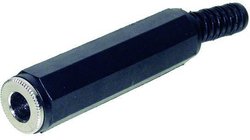 Złącze męskie jack 6,35 mm TRU COMPONENTS 1559783, CuZn, niklowany, złącze, proste, 1 szt.