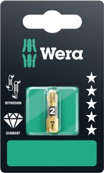 Bit krzyżakowy PZ 1 Wera 855/1 BDC SB SiS 05073336001 stal narzędziowa z diamentową powłoką D 6.3 1 szt.