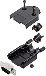 Zestaw listew męskich D-Sub TRU COMPONENTS TCDTPKP09HDP15K 7709052, rzędy: 3, styki: 15, 180 °, 1 szt.