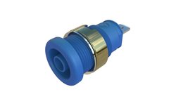 Bezpieczne gniazdo laboratoryjne SEB 2610 F4.8 Gniazdo, niklowane, konektor płaski 4.8, niebieski SKS Hirschmann SEB 2610 F4,8 Ni blau Gniazdo do zabudowy bezpieczne 1 szt.