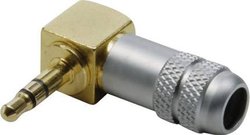 Złącze męskie jack 3,5 mm BKL Electronic 1103084 1103084, złocony, złącze męskie kątowe, 1 szt.