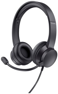 Zestaw słuchawkowy On Ear Trust Ayda 25088 Stereo czarny