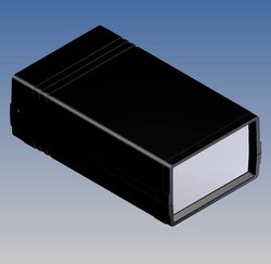 TEKO ABS z aluminiowymi panelami, matowo-przygotsą, czarna, za pomocą wkrętów. 145 x 85 x 49 mm Light szary RAL 9018 Obudowa uniwersalna TEKO 10002.5, (D x S x W) 145 x 85 x 49 mm, ABS, 1 szt.