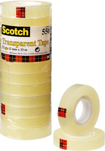 Taśma klejąca Scotch Scotch® 550 5501233 5501233 (D x S) 33 m x 12 mm 33 m 12 szt.