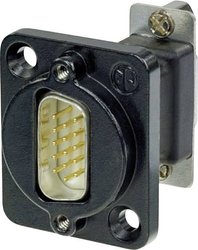 Adapter D-SUB Neutrik NADB15MF-B złącze męskie D-SUB 15-pin - złącze żeńskie D-SUB 15-pin