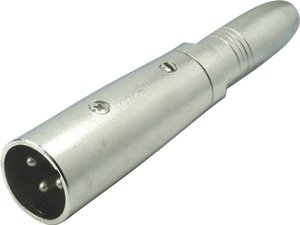 Adapter XLR  złącze męskie XLR - złącze żeńskie jack 6,3 mm Stereo Kash 55050  1 szt.