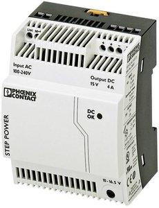 Zasilacz na szynę DIN Phoenix Contact STEP-PS/1AC/15DC/4, 15 V/DC, 4 A, 60 W
