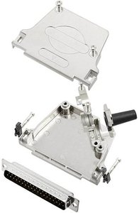 Zestaw listew męskich D-Sub TRU COMPONENTS TCD45ZF37DBPK 7709356, rzędy: 2, styki: 37, 45 °, 1 szt.