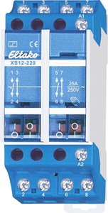 Przełącznik impulsowy 230V. 2 styki NO + 2 styki NC 25A / 250V AC Eltako 21220930 Przełącznik przepięciowy XS12-220-230V, 15 A