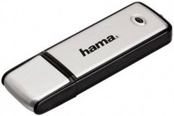 Pendrive USB 2.0 Hama Fancy, 16 GB, srebrny, 6 MB/s / 6 MB/s, otwierany