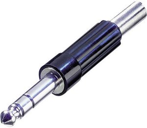 Złącze męskie jack 6,35 mm NYS 204 Rean AV NYS 204 złącze męskie proste Ilość styków: 3 stereo srebrny, czarny 1 szt.