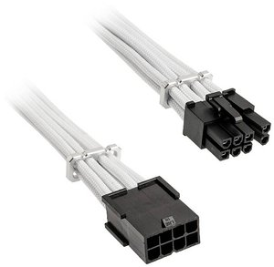 Przedłużacz Alchemy 6 + 2-pin PCIe, 45 cm, w osłonie - biały Kabel Bitfenix BFA-MAC-62EPS45WK-RP  0.45 m