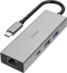 Hub Multiport USB-C® USB 3.2 Gen 2 (USB 3.0) Hama  4 porty  szary