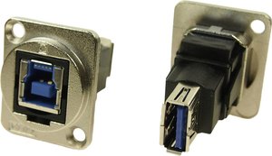 Adapter XLR gniazdo USB B 3.0 na gniazdo USB a 3.0 Cliff CP30206NM, 1 szt.
