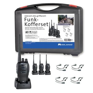 Radiotelefon PMR  Midland G10 Pro PMR 4er Handwerker-Koffer