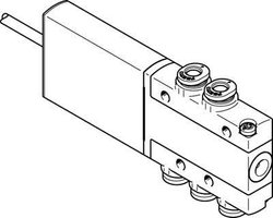 Zawór magnetyczny FESTO MHE2-MS1H-5/2-QS-4-K 525119, -0.9 do 8 bar