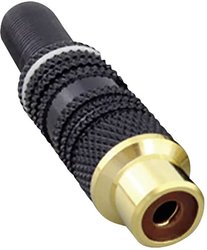 Złącze męskie RCA/Cinch BKL Electronic 0101110, złocony, złącze, proste, 1 szt.