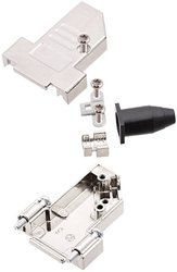 Obudowa złącza D-SUB encitech DTSL37-RG-SJS-M2.5-S-K 6560-2218-34, odlew cynkowy, 45 °, 1 szt.