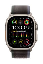 Apple Watch Ultra 2 GPS + Cellular, 49 mm tytanowa obudowa z niebiesko-czarną pętlą Trail – M/L Apple Watch Ultra 2 GPS + Cellular 49 mm Tytanowa obudowa Pętla szlaku niebieski, czarny M/L
