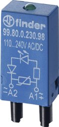 Finder 99.80.0.230.98 Moduł LED+VAR. 110-240V AC/DC