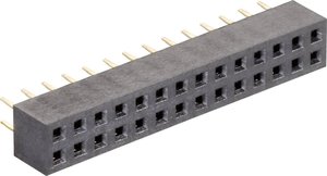 Listwa złączy żeńskich (standardowa) Ilość rzędów: 2 Ilość pin w rzędzie: 3 MPE Garry 156-3-006-0-NFX-YS0-1 1 szt.