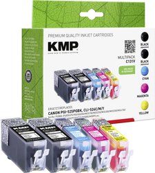 KMP Tusz Zamiennik Canon PGI-525PGBK, CLI-526C, CLI-526M, CLI-526Y Czarny, Cyjan, Magenta, Żółty atrament KMP C131V 1513,0055, 1 szt.