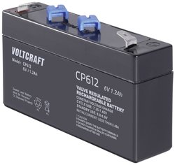 Akumulator ołowiowy VOLTCRAFT CE6V/1,2Ah VC-12713930, AGM, 6 V, 1.2 Ah